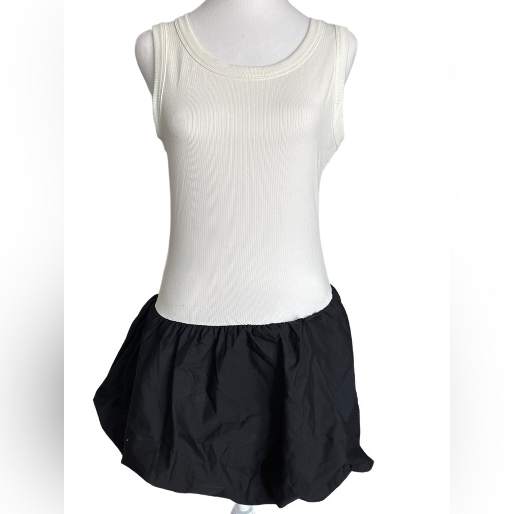 Good Luck Gem Black Mini Bubble Skirt Dress Medium NWT